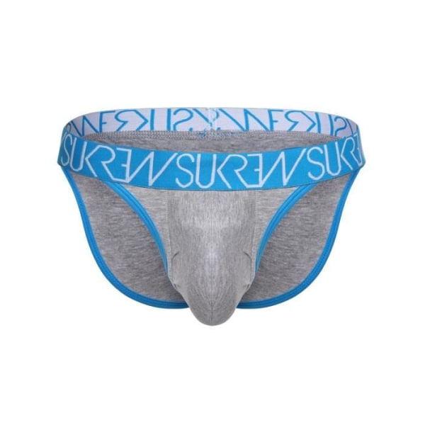 Sukrew - Herreundertøj - Klassisk Tanga Grå Mergel - Blå - XS