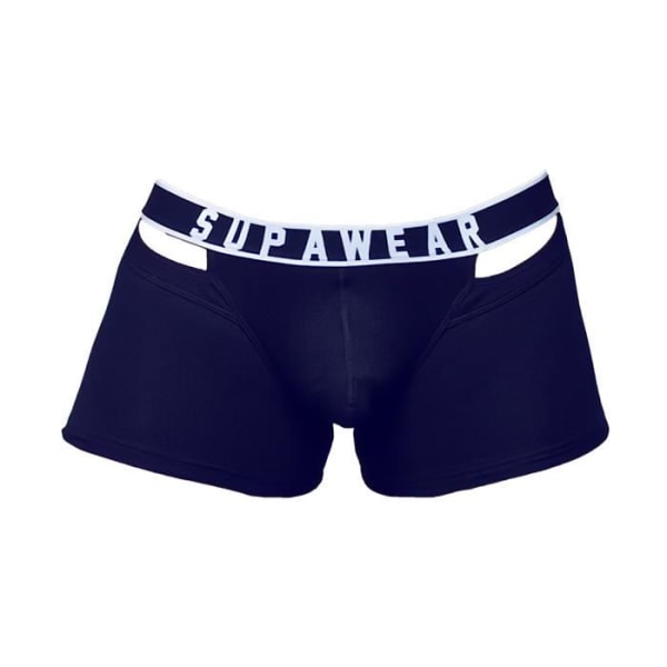 Supawear - Underkläder för män - Boxers för män - Ribbad Slashed Trunk Svart - Svart Svart