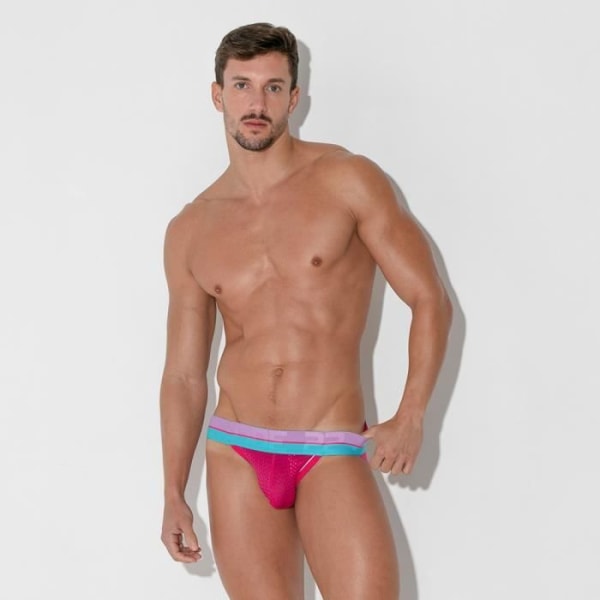 KODE 22 - Herreundertøj - Jockstrap til mænd - Bright Mesh Jockstrap Pink - Pink - 1 x Rosa XL