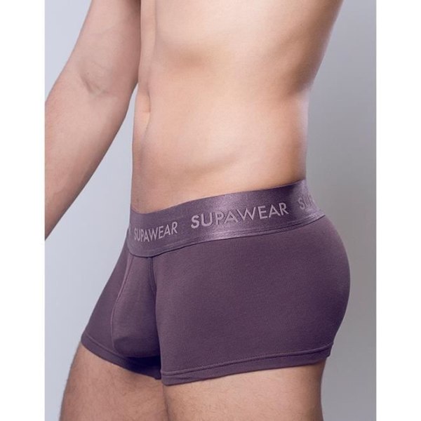 Supawear - Underkläder för män - Boxers för män - Ribbad stam Pepparkorn - Brun kastanj jag