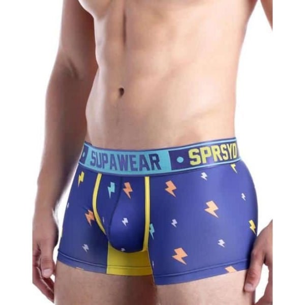 Supawear - Underkläder för män - Boxers för män - Sprint Trunk Blue Lightning - Blå Blå S