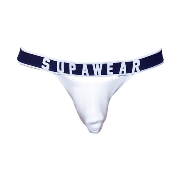 Supawear - Herreundertøj - Jockstrap til mænd - Ribbet slashed Jockstrap Hvid - Hvid - 1 x Vit S