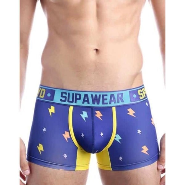 Supawear - Underkläder för män - Boxers för män - Sprint Trunk Blue Lightning - Blå Blå M