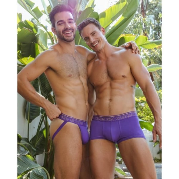 Pojke - Underkläder för män - Jockstrap för män - Bambu Jockstrap Lila - Violett - 1 x Lila jag