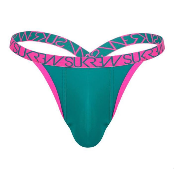 Sukrew - Underkläder för män - Strumpor för män - Bubble Thong Grön/Rosa - Blå - 1 x Blå S