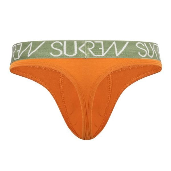 Sukrew - Underkläder för män - Strumpor för män - Klassisk Thong Camel - Orange Orange S