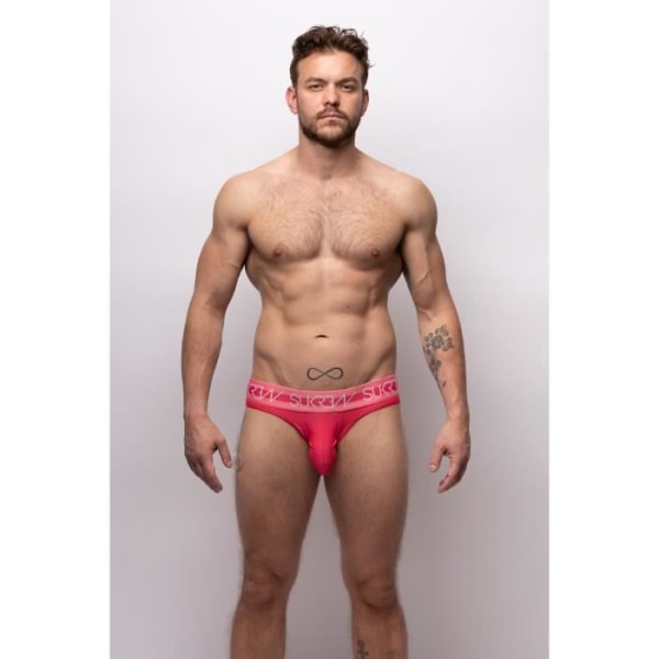 Sukrew - Herreundertøj - Jockstrap til mænd - V-Brief Deep Coral - Rød - 1 x Röd XXL