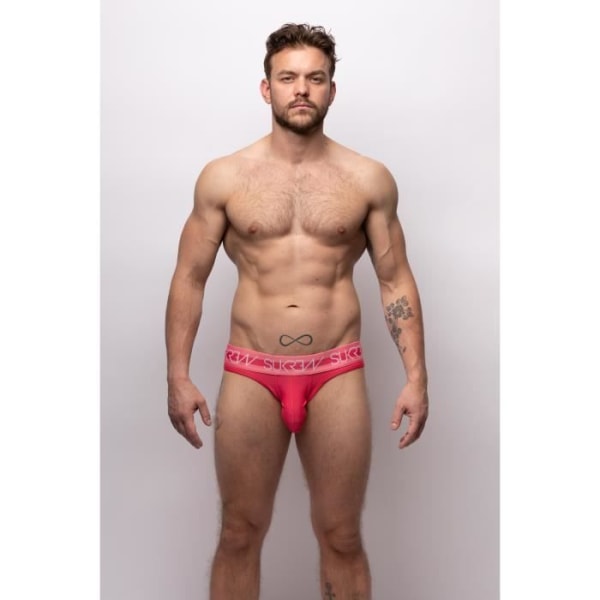 Sukrew - Underkläder för män - Jockstrap för män - V-Brief Deep Coral - Röd - 1 x Röd XL