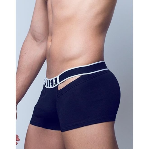 Supawear - Underkläder för män - Boxers för män - Ribbad Slashed Trunk Svart - Svart Svart XL