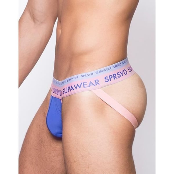 Supawear - Underkläder för män - Jockstrap för män - Dual Jockstrap Färgblockerad - Blå - 1 x Blå M