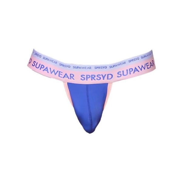 Supawear - Underkläder för män - Jockstrap för män - Dubbla stringtrosor blockerad - Blå - 1 x Blå XL