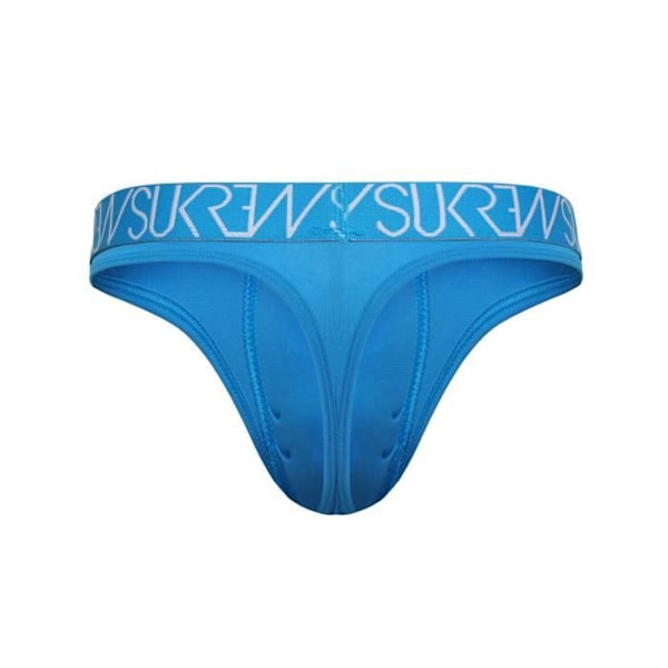 Sukrew - Herreundertøj - Herretrusser - Klassisk Thong Flerfarvet pakke 1 x Grå Mergel + 1 x Azure - Størrelse L - Flerfarvet Flerfärgad S