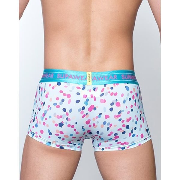 Supawear – Miesten alusvaatteet – Miesten bokserit – Sprint Trunk Ditsy Dots – valkoinen Vit M