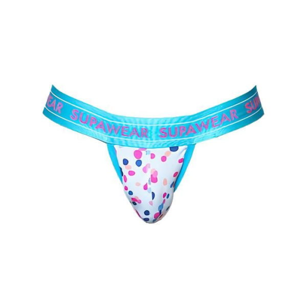 Supawear - Underkläder för män - Jockstrap för män - Sprint Jockstrap Ditsy Dots - Vit - 1 x Vit S