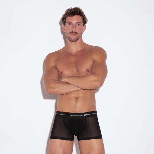 KODE 22 - Herreundertøj - Sexede herreboksere - Sheer Mesh Trunk Sort - Sort Svart S