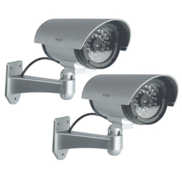 ELRO CDB25S-2 Dummy utomhuskamera med LED-2-paket Grå