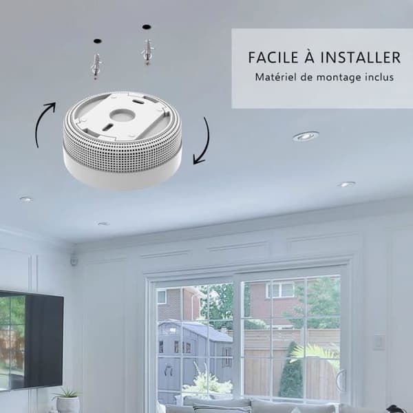 ELRO FS8010 Mini rökdetektor - Kompakt design - 10 års batteri - EN 14604 - 6 delar Vit
