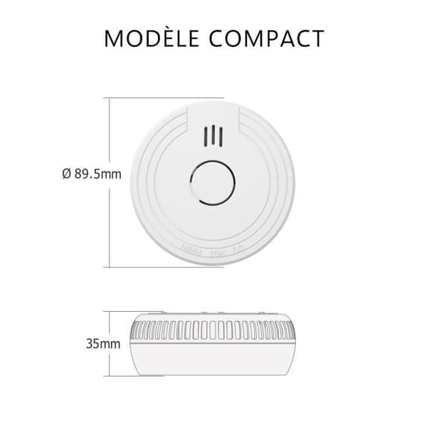Röksensor - ELRO - FS1805M - Magnetisk montering - 5 års batteri - Larm 85 dB Vit