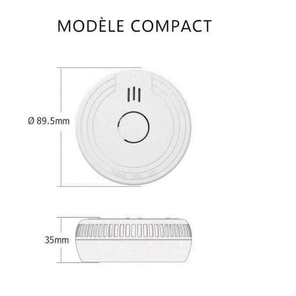 Röksensor - ELRO - FS1805 - Batteri 5 år - Magnetisk montering - Enligt EN14604 Vit