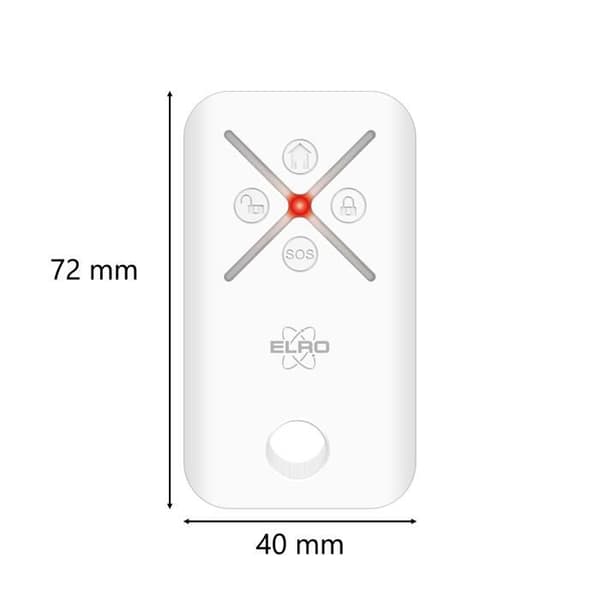 Fjärrkontroll - ELRO - AS98R - Hemlarmssystem Home2 - Nattläge - SOS-knapp Vit