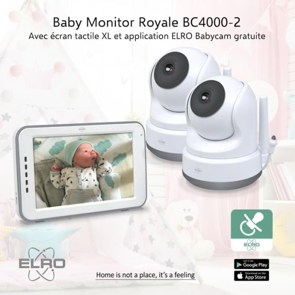 ELRO BC4000-2 Babyfoon Royale med 2 Full HD-kameror