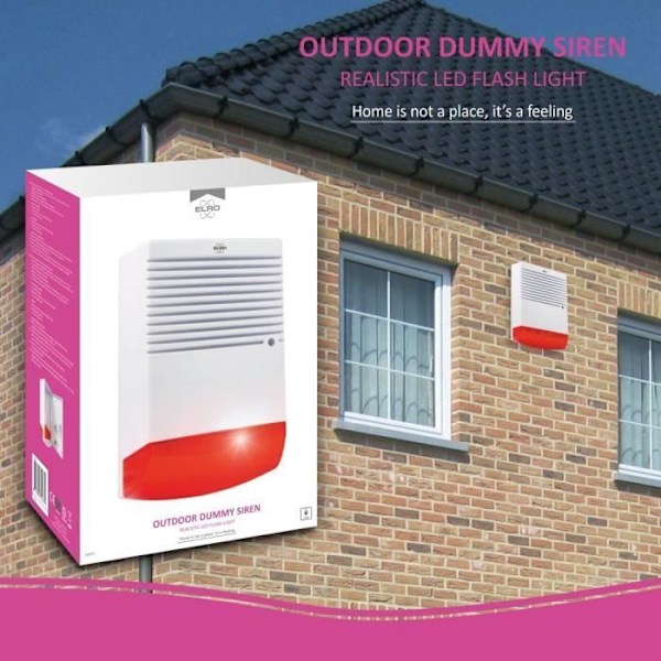ELRO ADS1F Dummy Alarm med LED-blinkljus - Dummy Vit | Röd