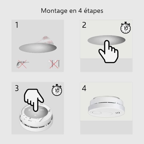 Monteringssats - ELRO - FM7000 - Magnetisk montering - 6 delar - Ingen borrning