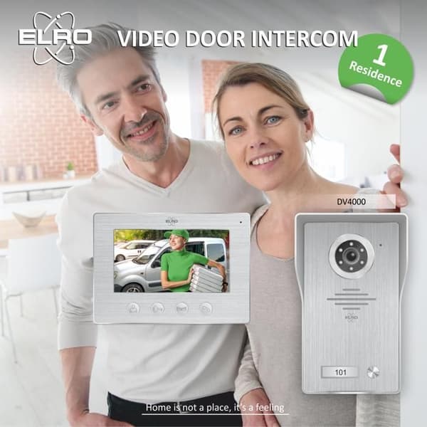 Video intercom - ELRO - DV4000 - Full HD 1080P kamera - Night vision - 7 tums skärm Grå