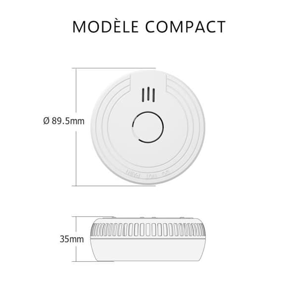 Röklarm - ELRO - FS1805 - 10-pack - Batteritid 5 år - Magnetisk fäste Vit