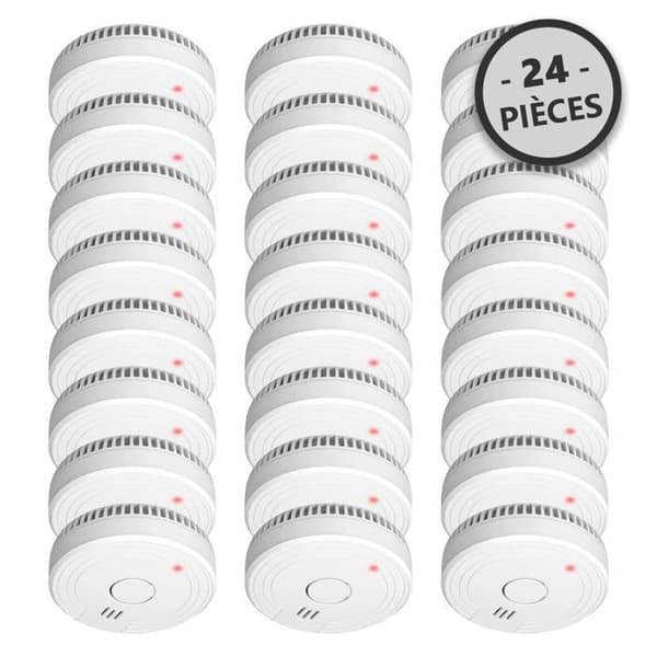 24-pack ELRO FS1801 | Sensor 10 år | 85 dB | Enligt europeisk standard EN14604 | Vit | 24 stycken Vit