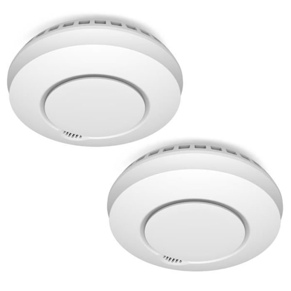 ELRO Connects FZ5002R Trådlös Rökdetektor - Anslutbar - Testad enligt DIN EN14604 - med Värmesensor - 2 Styck Vit Vit