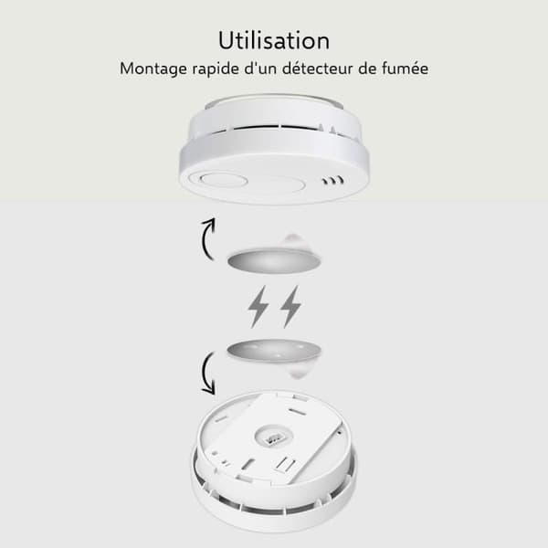 Monteringssats - ELRO - FM7000 - Magnetisk montering - 6 delar - Ingen borrning Vit