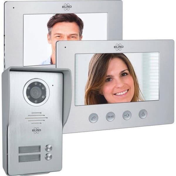 Video intercom - ELRO - DV4000-2 - Full HD 1080P - Night vision - 2 lägenheter Grå