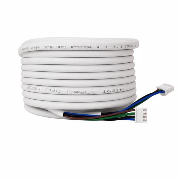 Intercomkabel 4 trådar - ELRO - DVW5 - 5 m - Förinstallerade kontakter - Kompatibel med DV700/DV4000 Svart