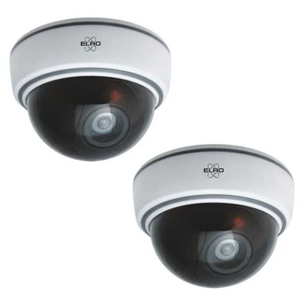 ELRO CDD15F Indoor Dummy Dome Kamera - Blixt - 2 Pack Vit