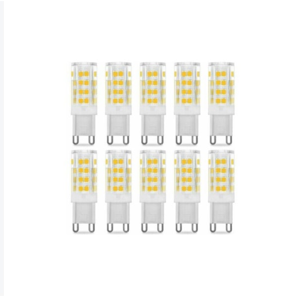 G9 LED-lamppu 5W, lämmin valkoinen 3000k, 220V, 10kpl, 51 lamppuhelmeä 50*16