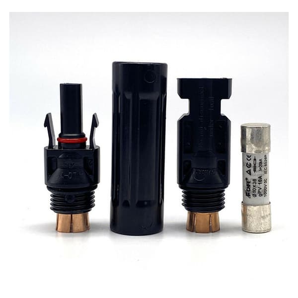 MC4 solcelle PV inline sikringsholder med han- og hunstik