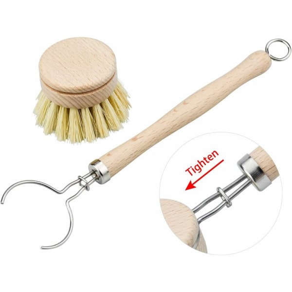 Wooden dish brush, cleaning brush -- 1 pcs （Wood color）