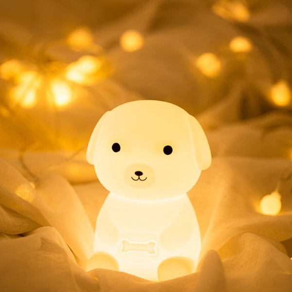 Puppy Dog Night Light for Kids, Rechargeable Cute Color Changing