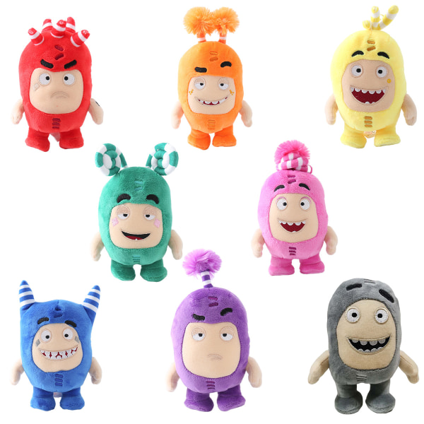 1 Oddbods qipao mengbei plush doll cartoon animation doll, orange