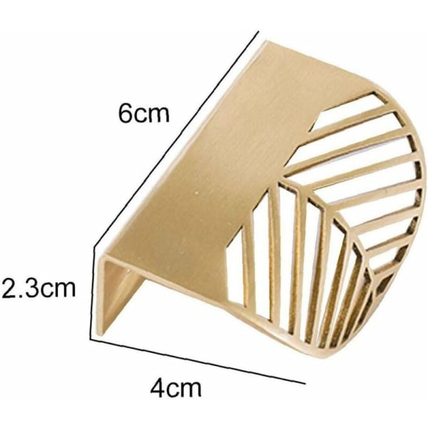 4 Stück Blattform Schrankgriffe Gold Messing Küchenmöbelgriffe Ku
