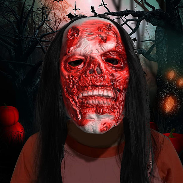 Halloween Dekorationer, Halloween Skräck Mask Zombie Kvinnlig Spöke