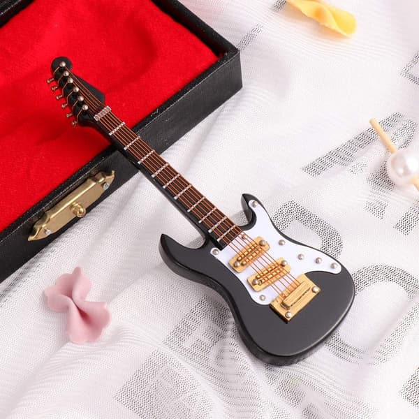 Miniatyrgitarrmodell Elgitarr Rörlig Huvudstock Musikinstrument Mini