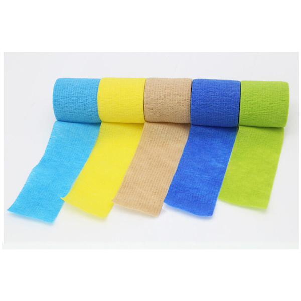 2 st självhäftande bandage med gul söm 7,5 cm 4,5 m