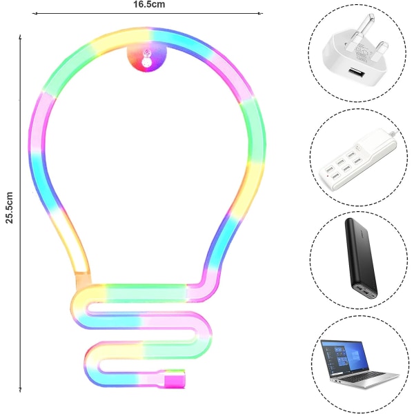 LED Neon Væg Skilt Pære Neon Skilte Natlys Pære Form L