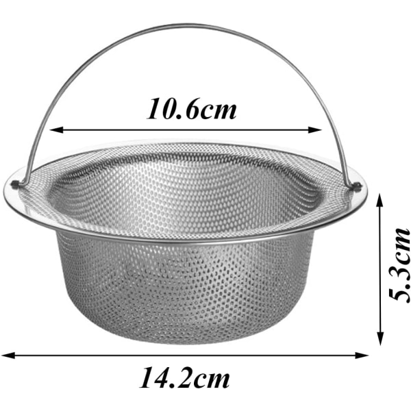 Kitchen Sink Strainer 2 Pieces Stainless Steel Sink Strainer Sink