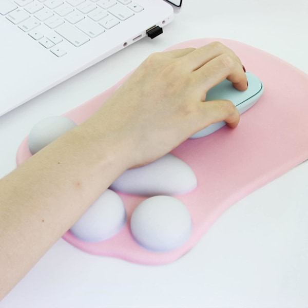 Musmatta Katt tass Musmatta med handledsstöd, Bärbar halkfri ergonomisk Ga