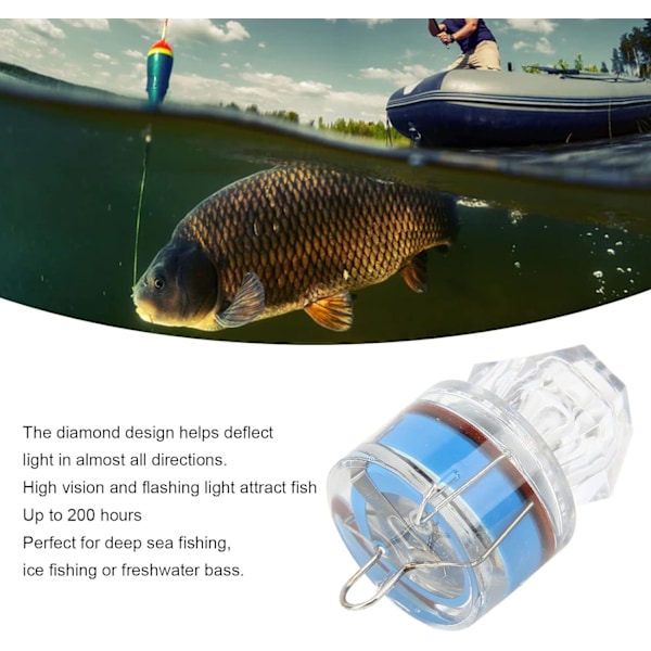 Undervanns LED Fiske Lys, Fiske Agnslys, LED Fiske Lokkemiddel Indikator