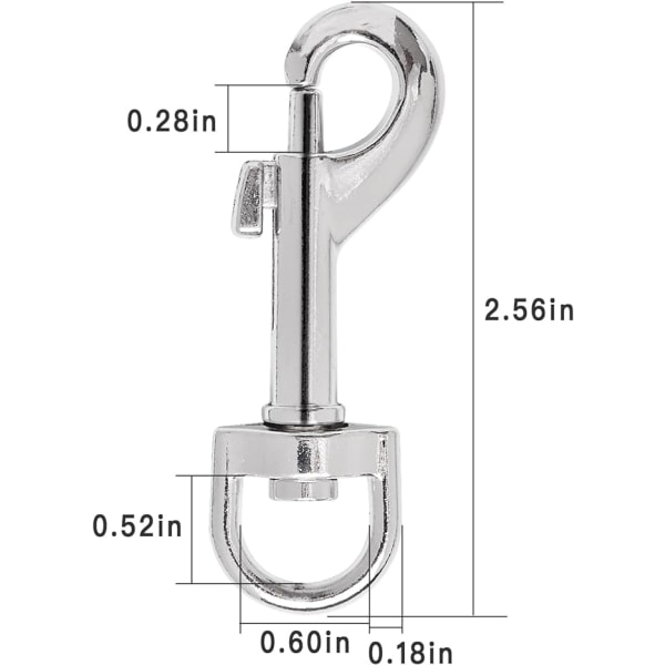 20 kpl Koiran Taluttimet Panta Solki, Raskaat Kääntyvät Lukot, Silmäpultti, Metalli Solki, Jousi Solki Laukaisinpidike Lemmikille, Laukunvalmistukseen, Avaimenperään.