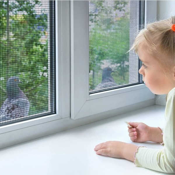 2 st trådnät i rostfritt stål finmaskigt nät för dörrar och fönster
